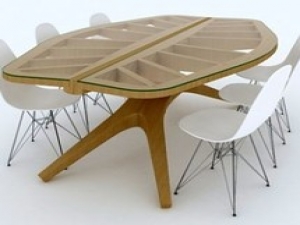 Листик дерева вдохновил дизайнера сделать стол